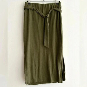 Every Olive Green Midi Skirt size XS